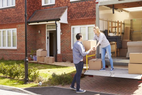 Moving van for home removals in Upper Clapton on a local street