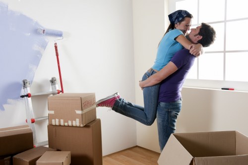 Careful van loading with safety precautions in place