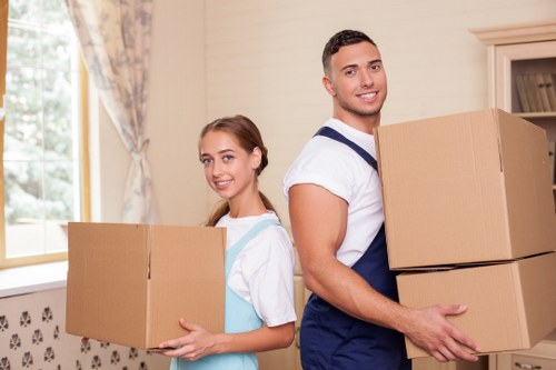 Household belongings organized for a smooth move in Upper Clapton